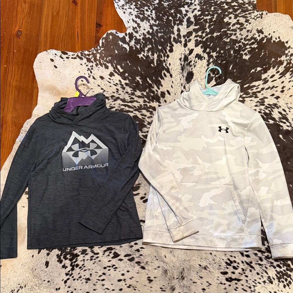 Under Armour Kids' Black and White Hoodies